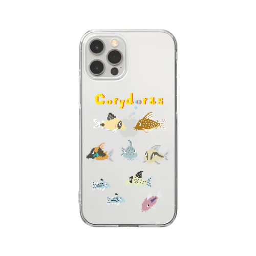 ドット絵コリドラス大集合 Clear Smartphone Case