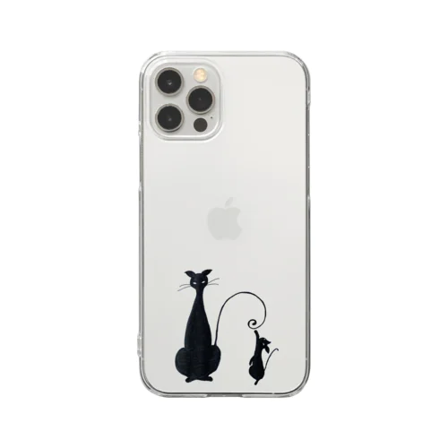 猫の親子 Clear Smartphone Case