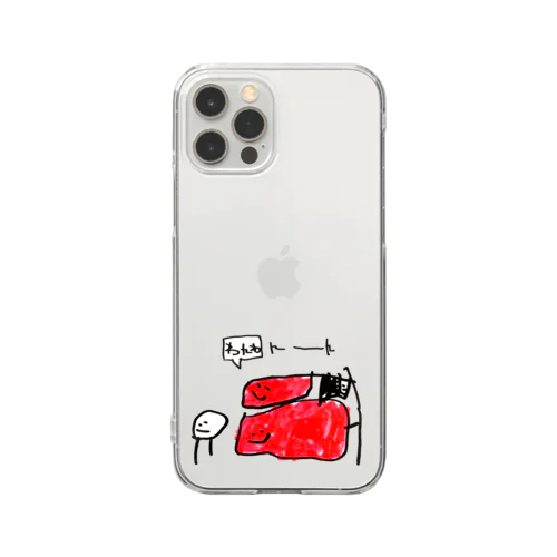 わんわんーん　Red Clear Smartphone Case