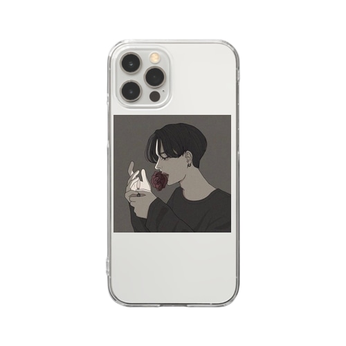 タバコ吸う男 Clear Smartphone Case