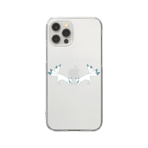 投扇興天狐 青 Clear Smartphone Case