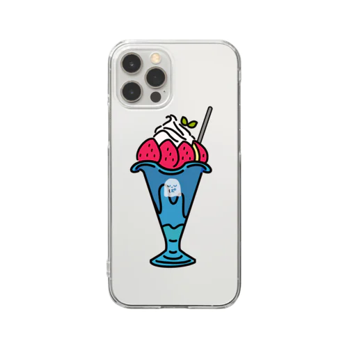 ぱぱぱパフェ🍓(ｶﾒﾗ大ｵｽｽﾒｻｲｽﾞ) Clear Smartphone Case