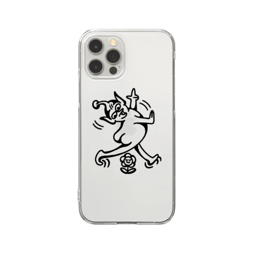 宇宙くん　鉄電波守り Clear Smartphone Case