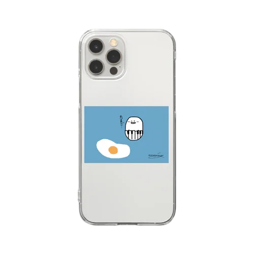 まろたまごくん Clear Smartphone Case