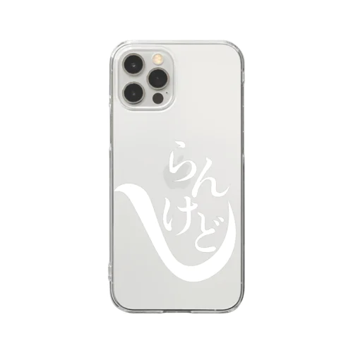 しらんけどクリアスマホケースホワイト Clear Smartphone Case