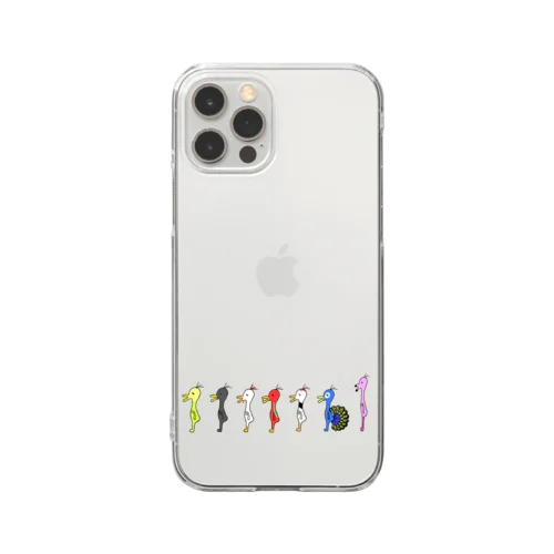 シュールな子鳥(ことり)色とりどり Clear Smartphone Case