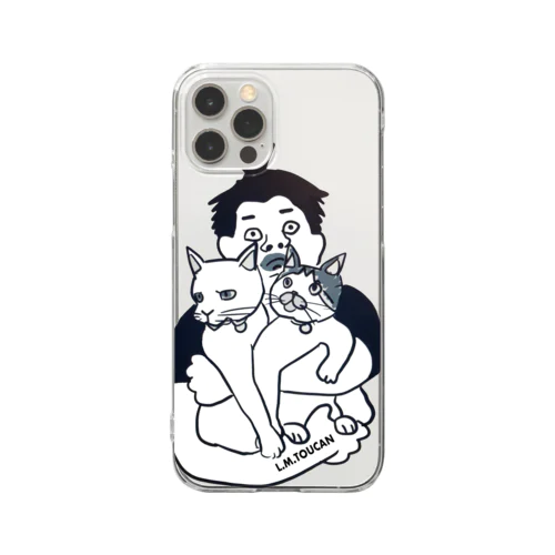 俺は猫が好き Clear Smartphone Case