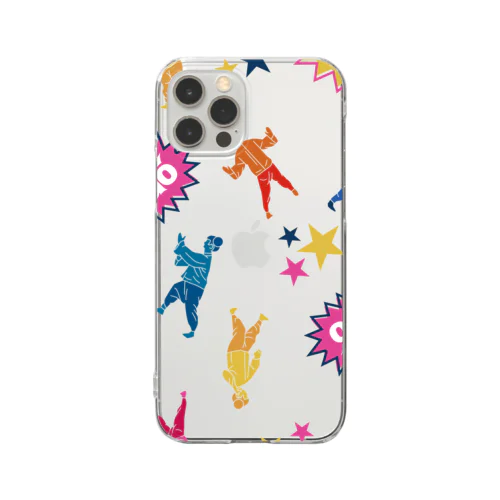 【横】ランダムPOP功夫ガール  Clear Smartphone Case