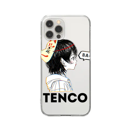 TENCOちゃん（黒ロゴ） Clear Smartphone Case