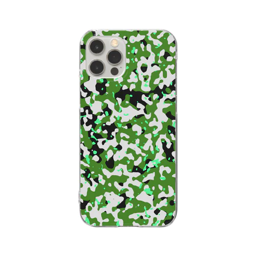 Camo AGR Green アグレッサー迷彩 緑色 サバゲー装備 Clear Smartphone Case