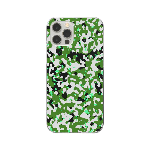 Camo AGR Green アグレッサー迷彩 緑色 サバゲー装備 クリアスマホケース