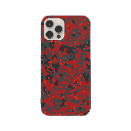 Camo AGR Red アグレッサー迷彩 赤色 クリアスマホケース