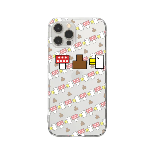 バレンタイン凸トリオ Clear Smartphone Case