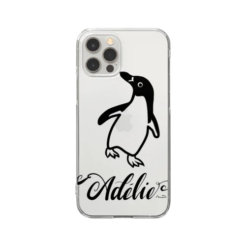 Adélie Penguin (+logo A) クリアスマホケース