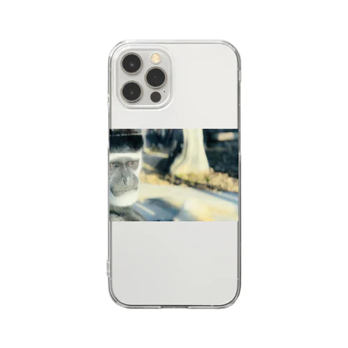 渋くて凛々しいイケメンすぎる猿 Clear Smartphone Case