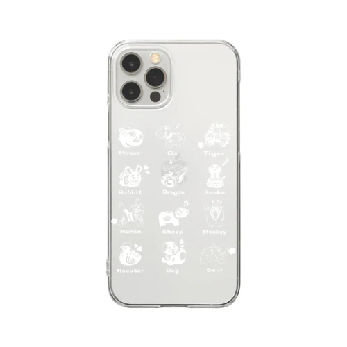 The Zodiac of Fukushima(白抜き) Clear Smartphone Case