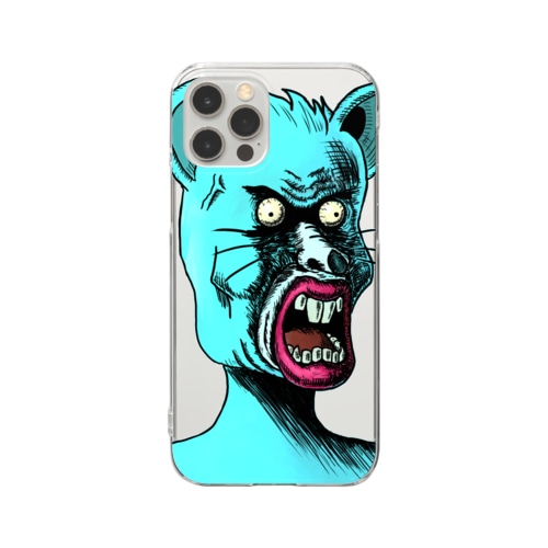NFT風のネズミ ~Mouse Face Is Scary~ Clear Smartphone Case