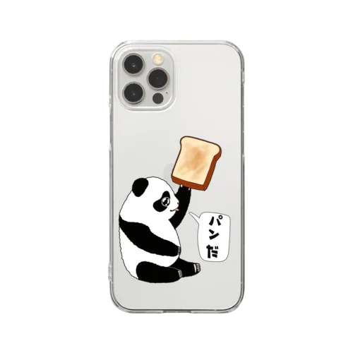 「パンだ」とつぶやく子パンダ Clear Smartphone Case