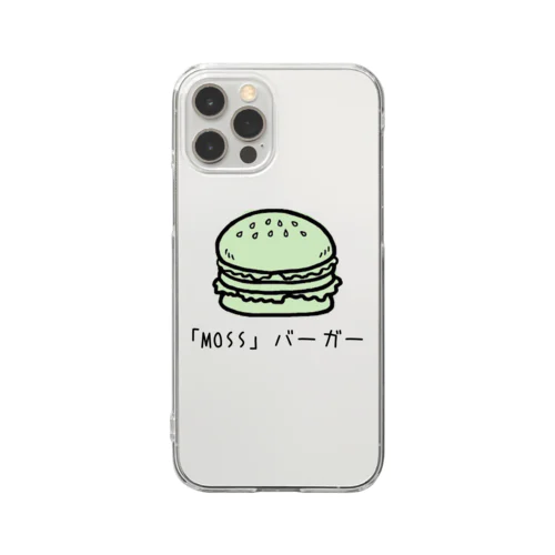 「MOSS」バーガー クリアスマホケース