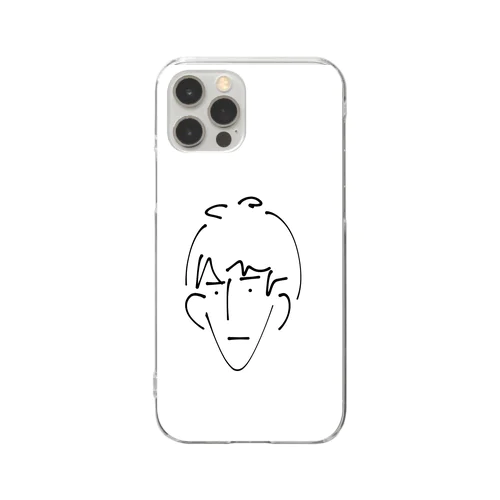 シンプル男 Clear Smartphone Case