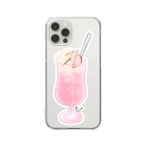 春のクリームイチゴ Clear Smartphone Case