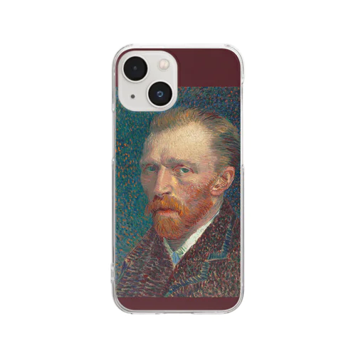 005-019　ゴッホ　『Self-Portrait -1887-』　クリア　スマホケース　iPhone 13mini/12mini/11Pro専用デザイン　CC4 Clear Smartphone Case