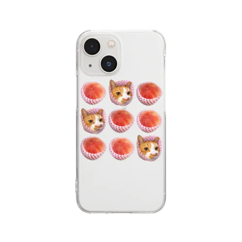 桃猫ちゃん Clear Smartphone Case