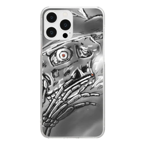 Smoking horror night Clear Smartphone Case