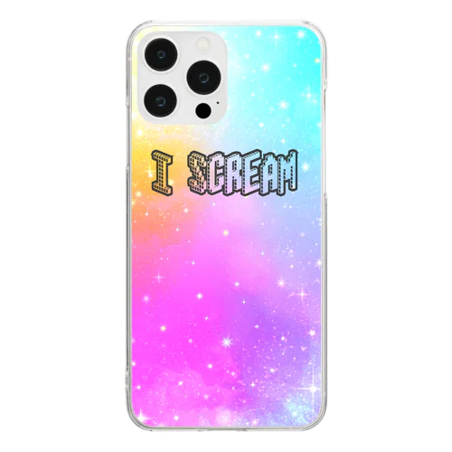 BK I Scream Universe Rainbow Clear Smartphone Case