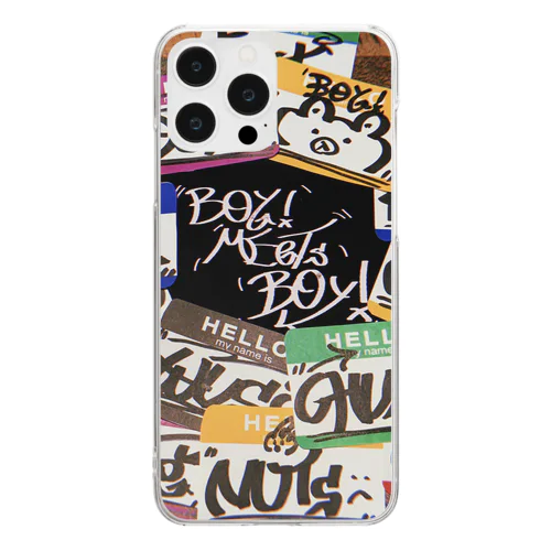 B!xM!xB! Word Badge Clear Smartphone Case