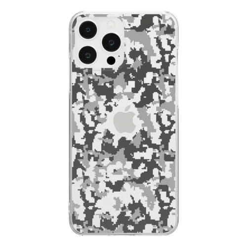 カモフラ【シルバー用 クリアケース】 Clear Smartphone Case