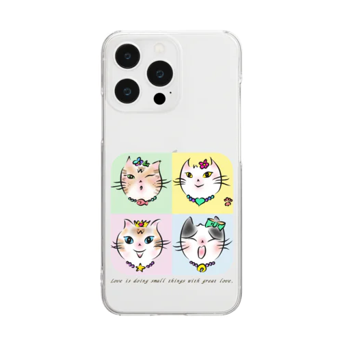 保護猫　名言１小さな愛 Clear Smartphone Case