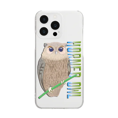 HORNED OWL (ミミズク) クリアスマホケース