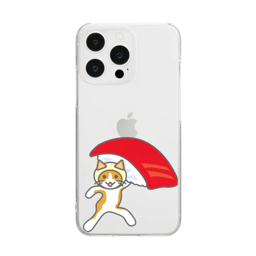 すしねこ Clear Smartphone Case