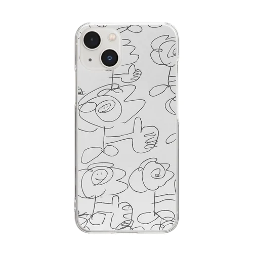 はなまるいいねくん Clear Smartphone Case