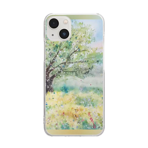 watercolor field Clear Smartphone Case