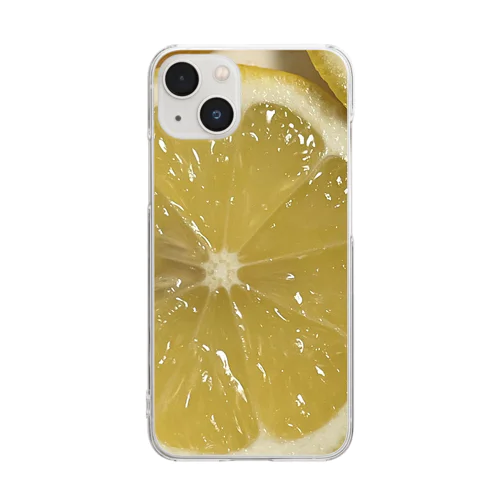 レモンスライス Clear Smartphone Case