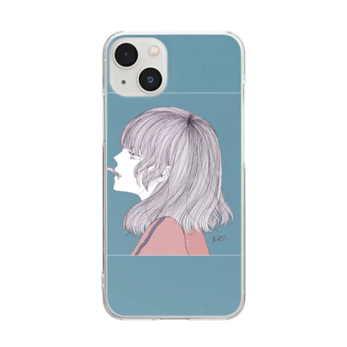 フォーク彼女 Clear Smartphone Case