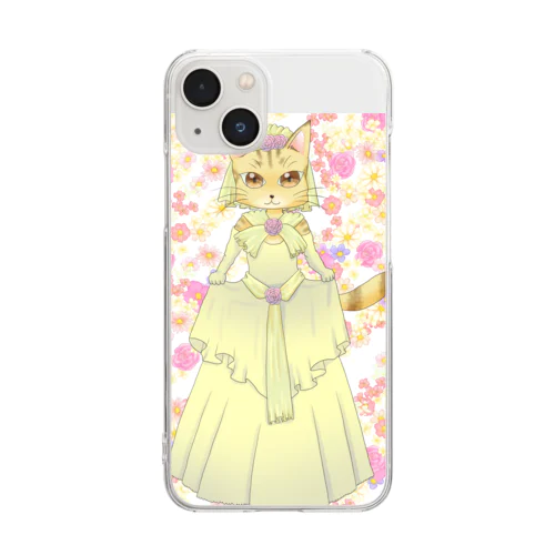 きらきらキジトラ猫さん Clear Smartphone Case