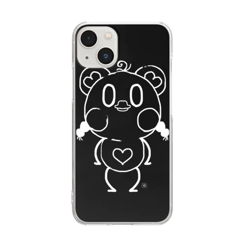 プリチー★クチバシミクマちゃん(黒白) Clear Smartphone Case