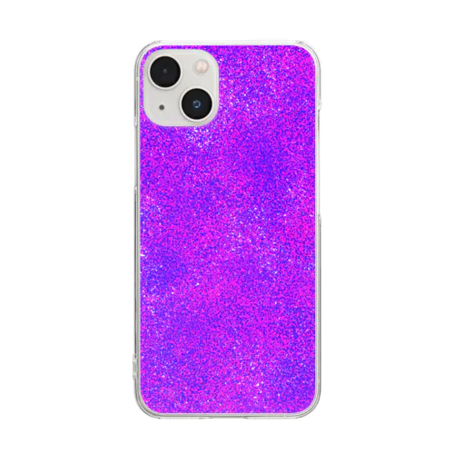 もやもや①パープル Clear Smartphone Case