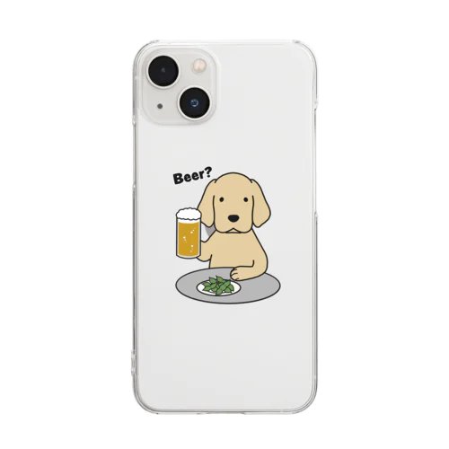 ビールと枝豆 Clear Smartphone Case