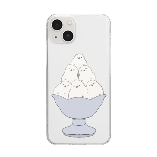 シマエナガかき氷 Clear Smartphone Case