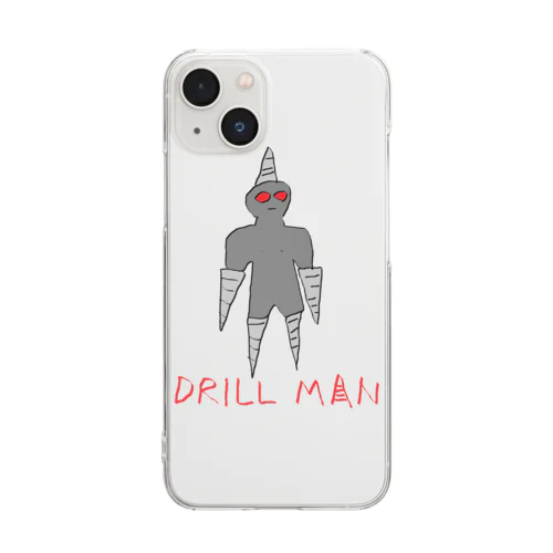 ドリルマン Clear Smartphone Case