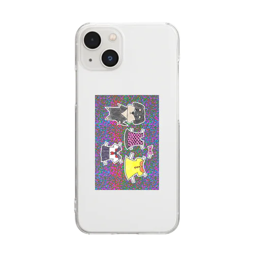 着せ替えチワックス（犬）縦バージョン Clear Smartphone Case