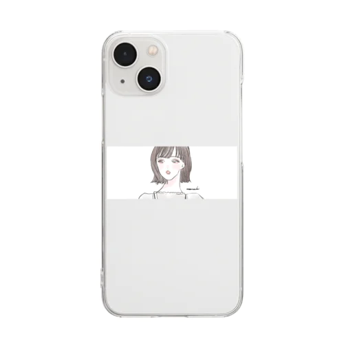 アンニュイ女子 Clear Smartphone Case