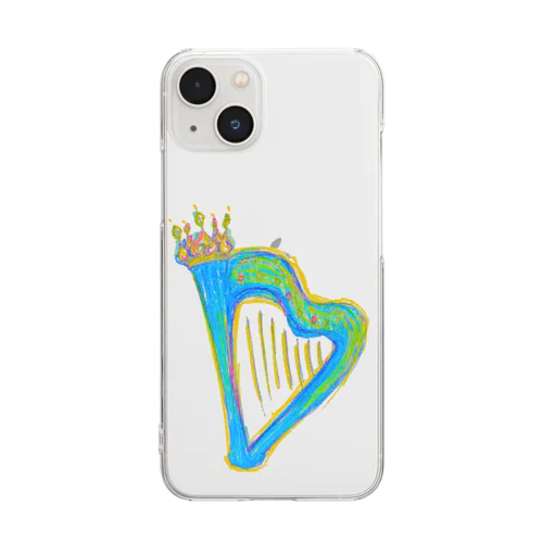 王冠キラキラハープ Clear Smartphone Case