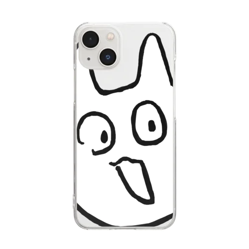 bikkuri cat Clear Smartphone Case