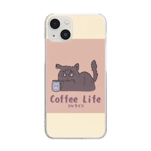 Coffee Life クリアスマホケース