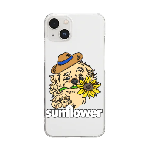 sunflower Borusitiくん クリアスマホケース